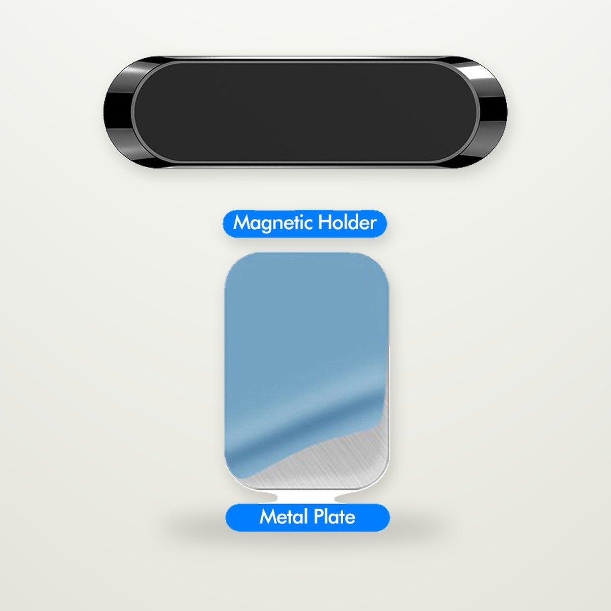 Slim Aluminum Magnetic Strip Car Mount