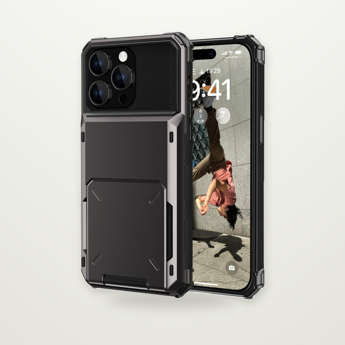 Flip Cover Card-Slot Case for iPhone 15–17