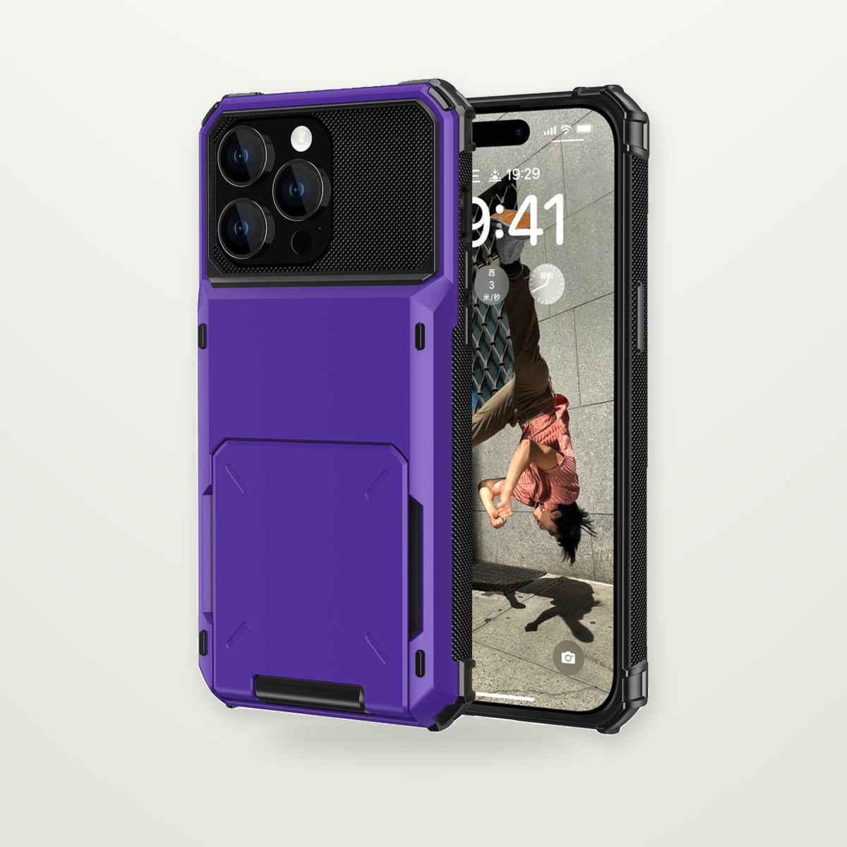 Flip Cover Card-Slot Case for iPhone 15–17