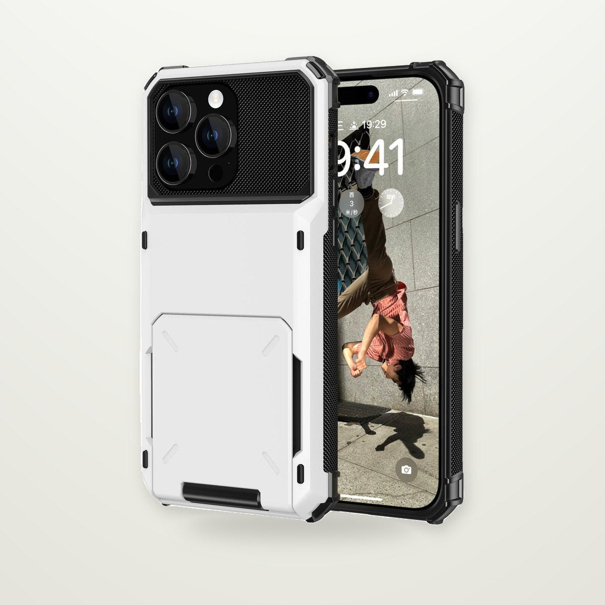 Flip Cover Card-Slot Case for iPhone 15–17