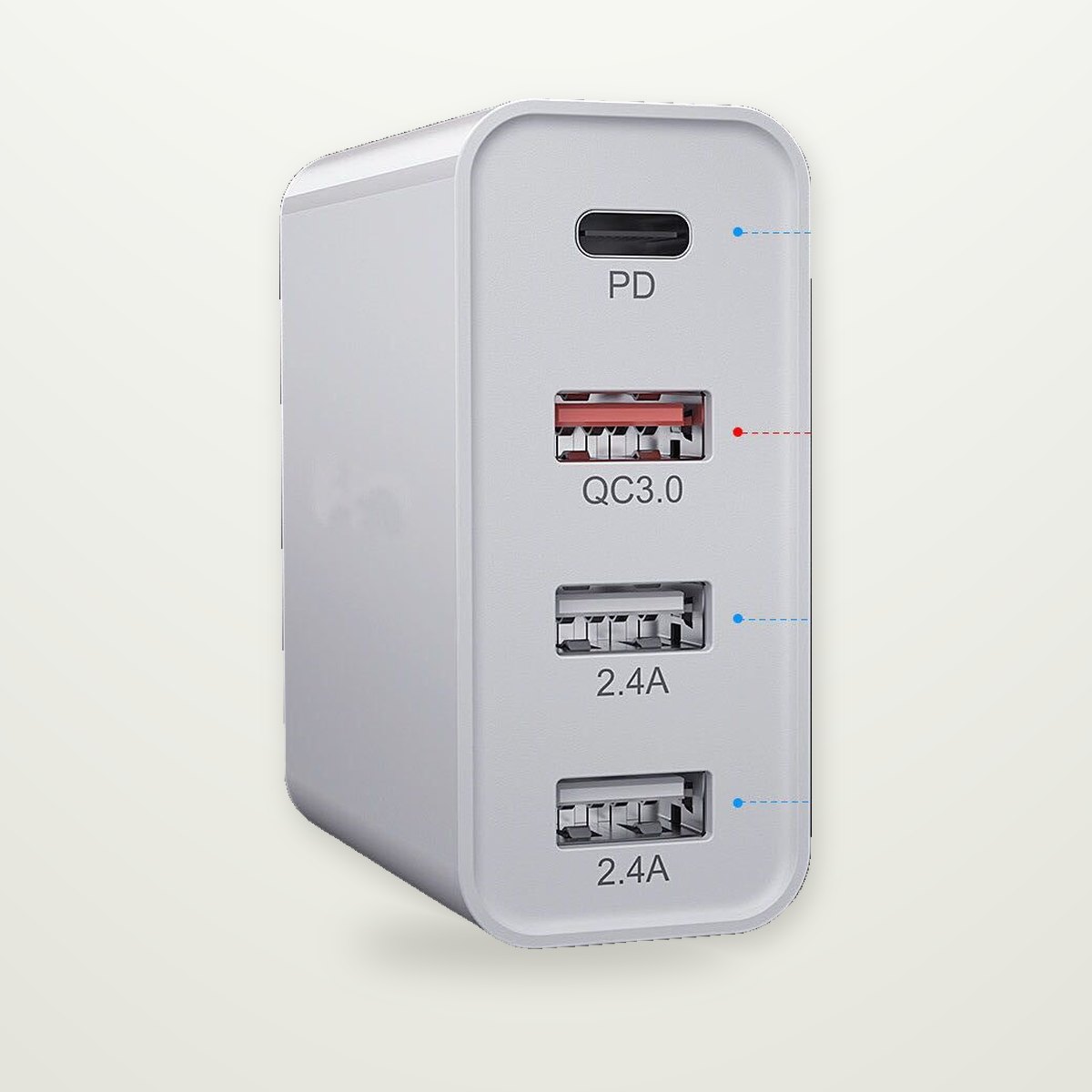 4-Port PD & QC Fast Wall Charger