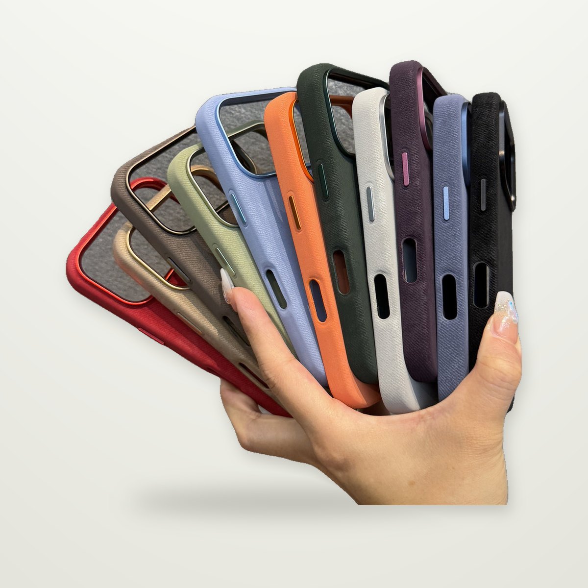 Fabric-Wrapped Magnetic Case for iPhone 12–17