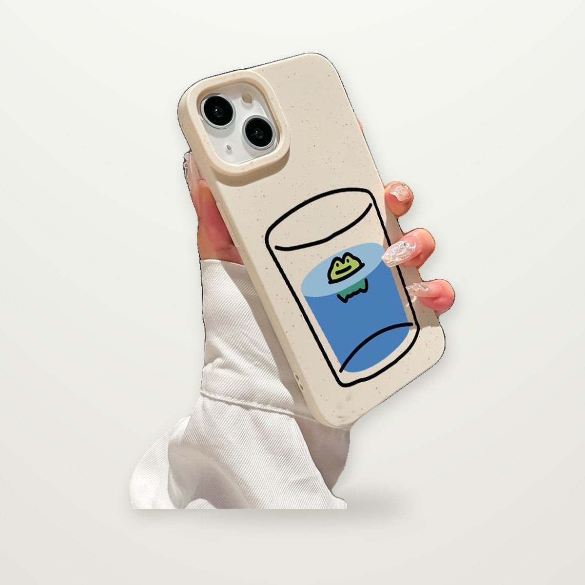 Frog Water Bottle Cartoon Case for iPhone 11–17