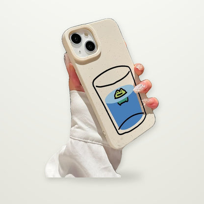 Frog Water Bottle Cartoon Case for iPhone 11–17