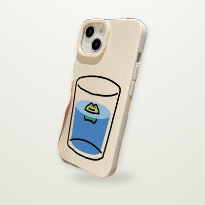 Frog Water Bottle Cartoon Case for iPhone 11–17