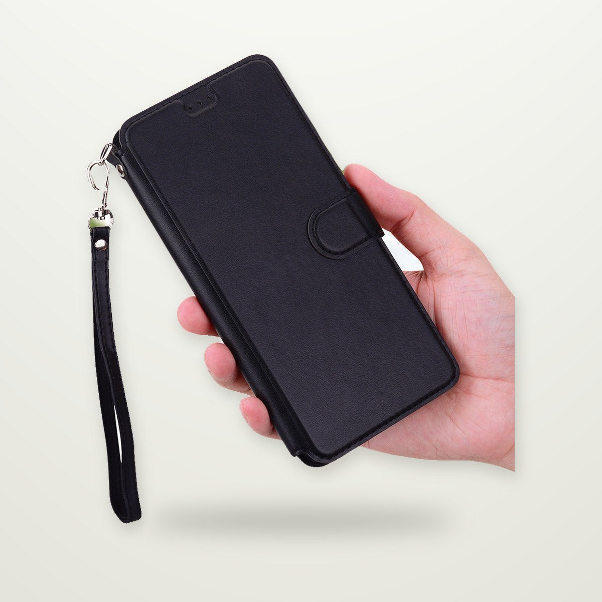 Leather-Look Flip Wallet Case for iPhone 14–17
