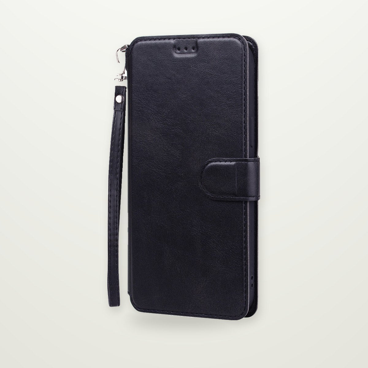 Leather-Look Flip Wallet Case for iPhone 14–17