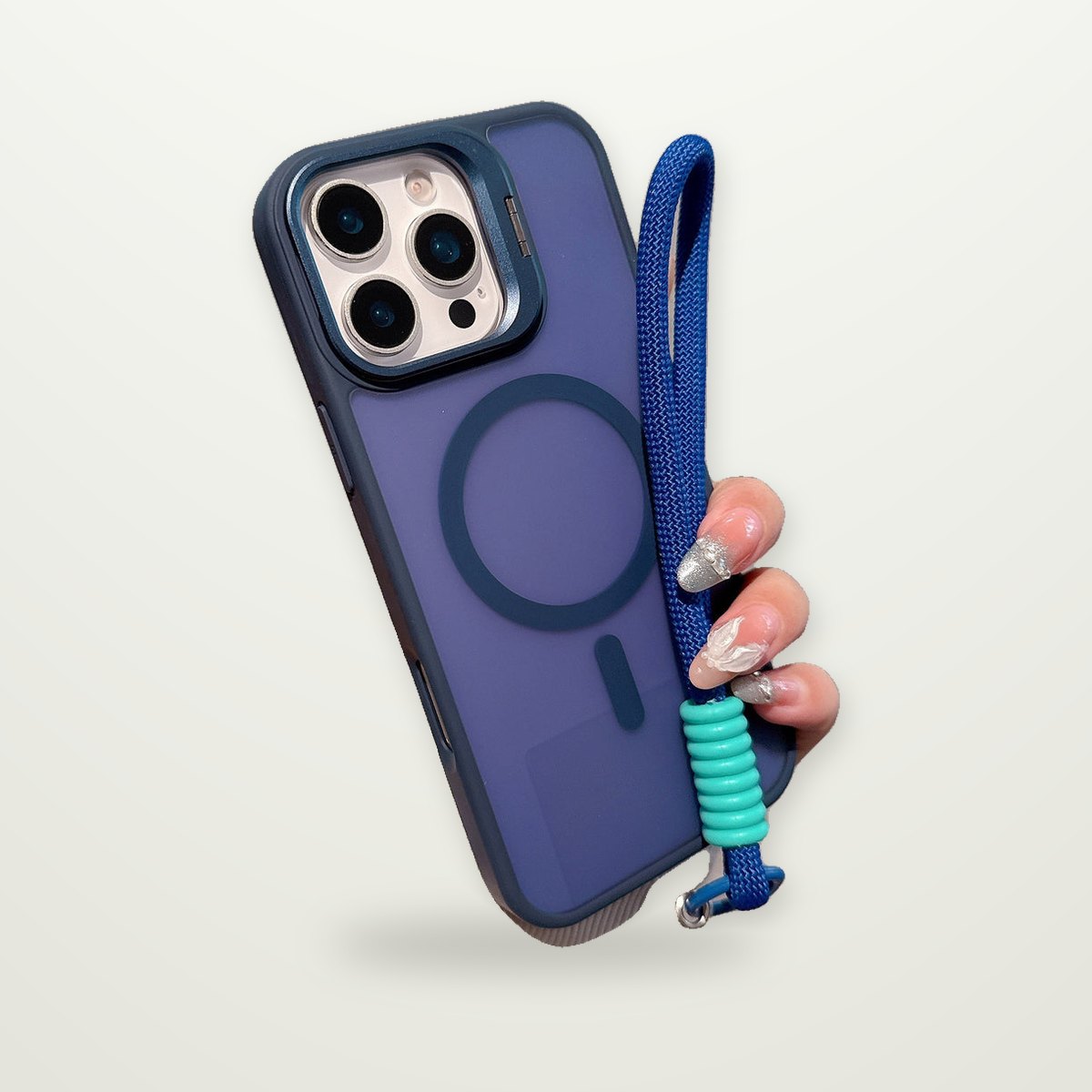 Magnetic Case with Wrist Strap for iPhone 14–17