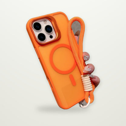 Magnetic Case with Wrist Strap for iPhone 14–17