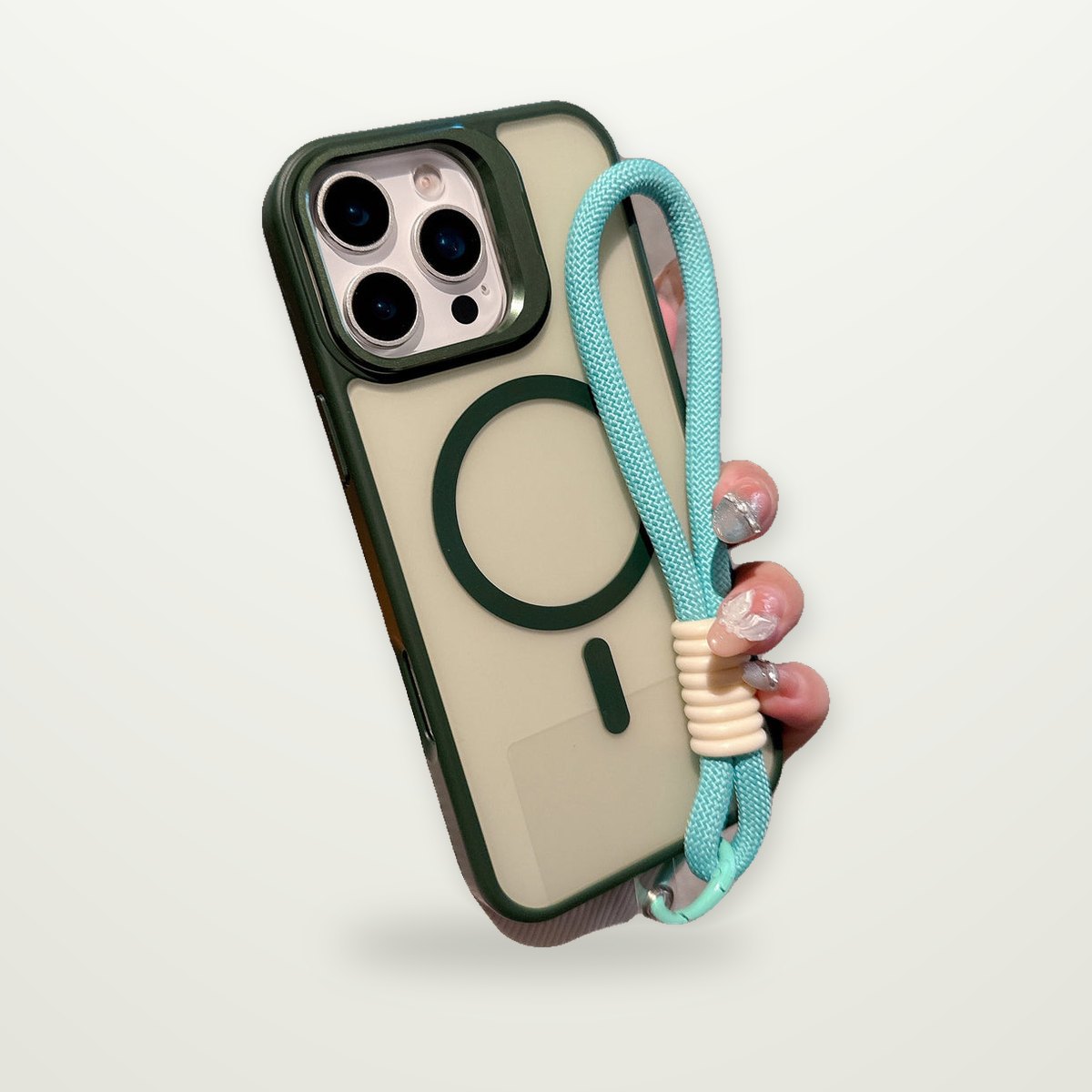 Magnetic Case with Wrist Strap for iPhone 14–17