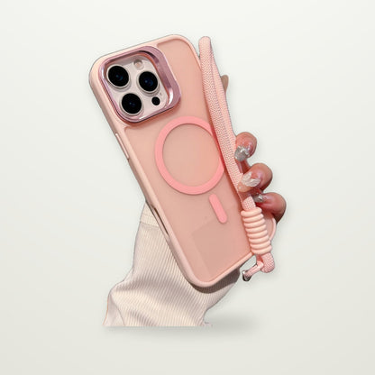 Magnetic Case with Wrist Strap for iPhone 14–17