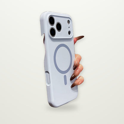 Soft-Touch Silicone Magnetic Case in 10 Colors for iPhone 16–17