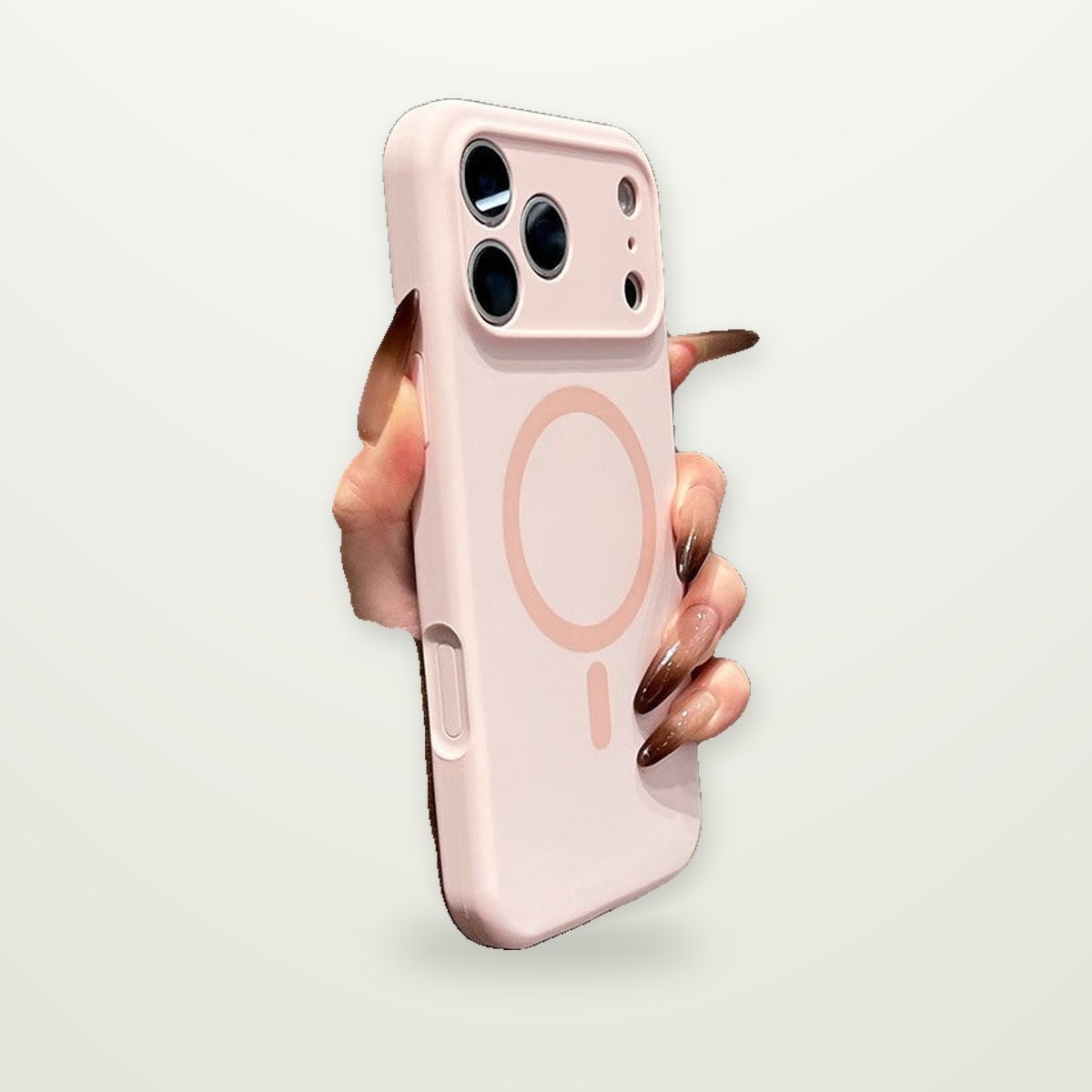 Soft-Touch Silicone Magnetic Case in 10 Colors for iPhone 16–17