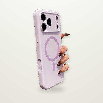 Soft-Touch Silicone Magnetic Case in 10 Colors for iPhone 16–17