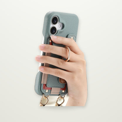 Crossbody Lanyard Card Case for iPhone 15–17