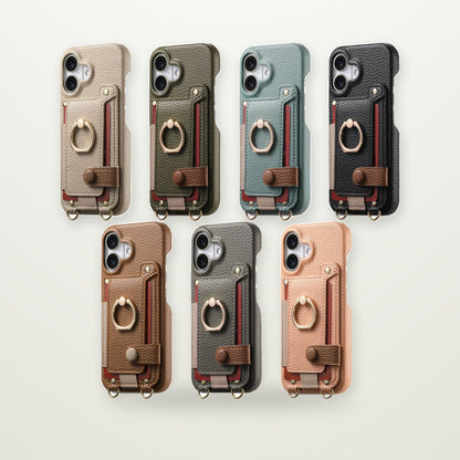 Crossbody Lanyard Card Case for iPhone 15–17