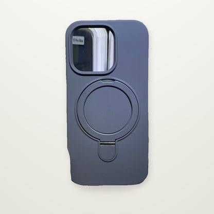 Liquid Silicone Magnetic Case with Ring Stand for iPhone 13–17
