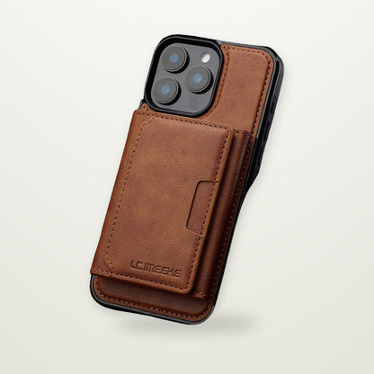 Anti-Skimming Magnetic Card Wallet Case for iPhone 16–17