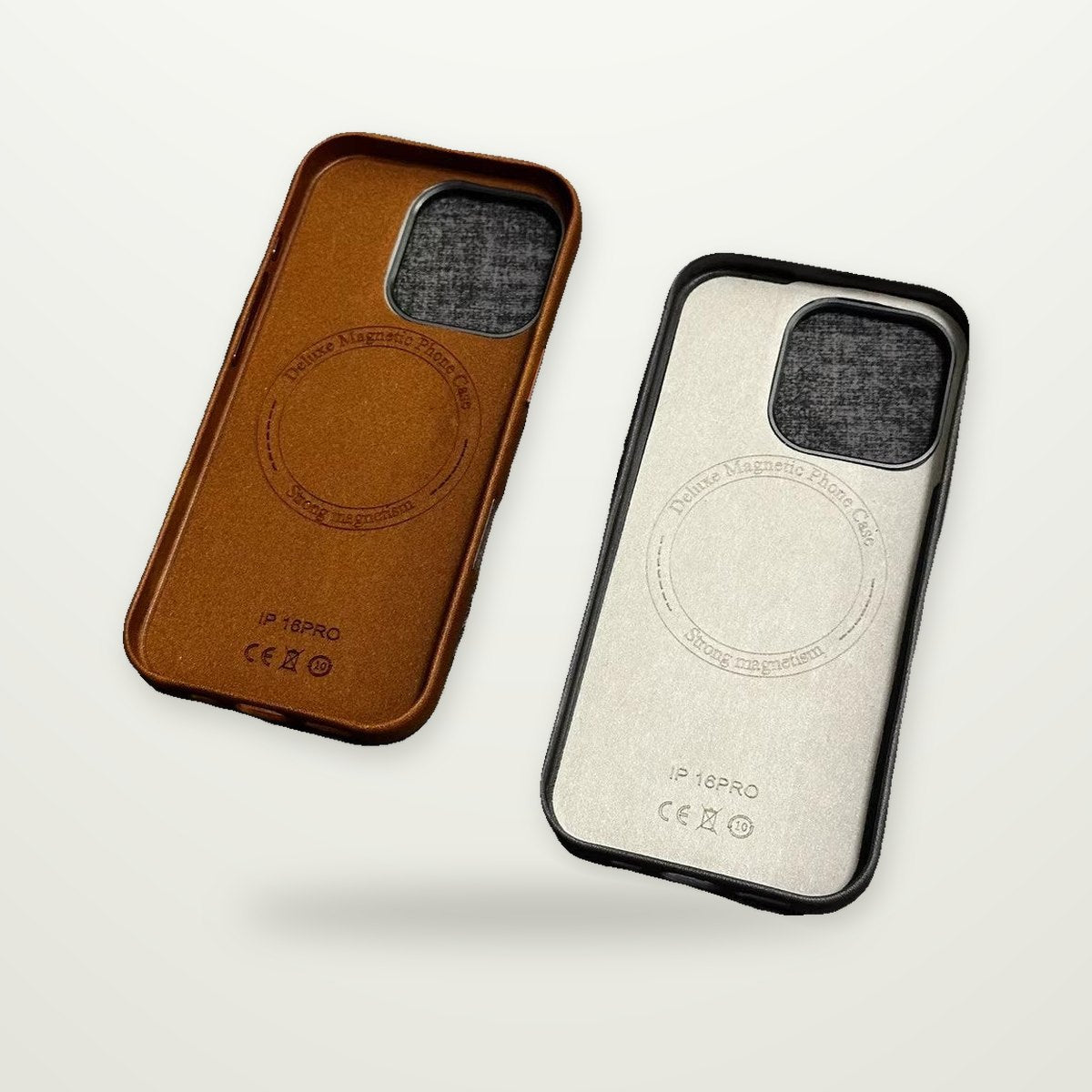 Magnetic Leather Case for iPhone 13–17 Pro Models