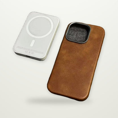 Magnetic Leather Case for iPhone 13–17 Pro Models