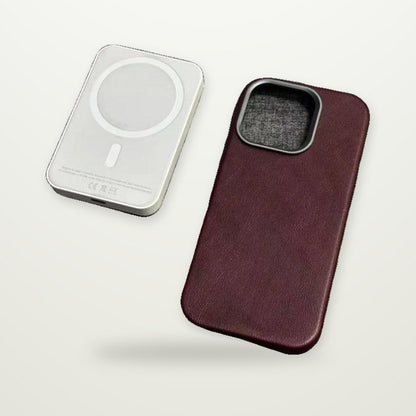 Magnetic Leather Case for iPhone 13–17 Pro Models