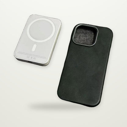Magnetic Leather Case for iPhone 13–17 Pro Models