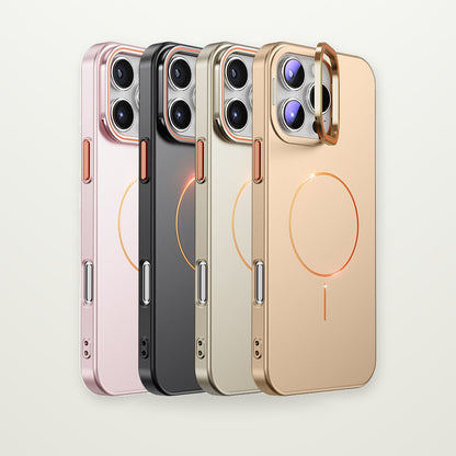 Gold-Ring Magnetic Stand Case for iPhone 13–17