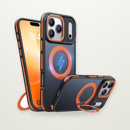 Geometric Magnetic Kickstand Case for iPhone 16–17