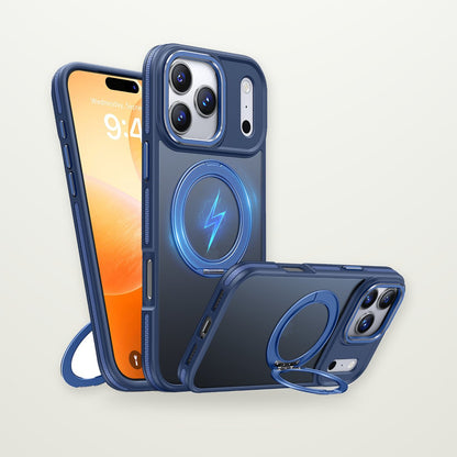 Geometric Magnetic Kickstand Case for iPhone 16–17