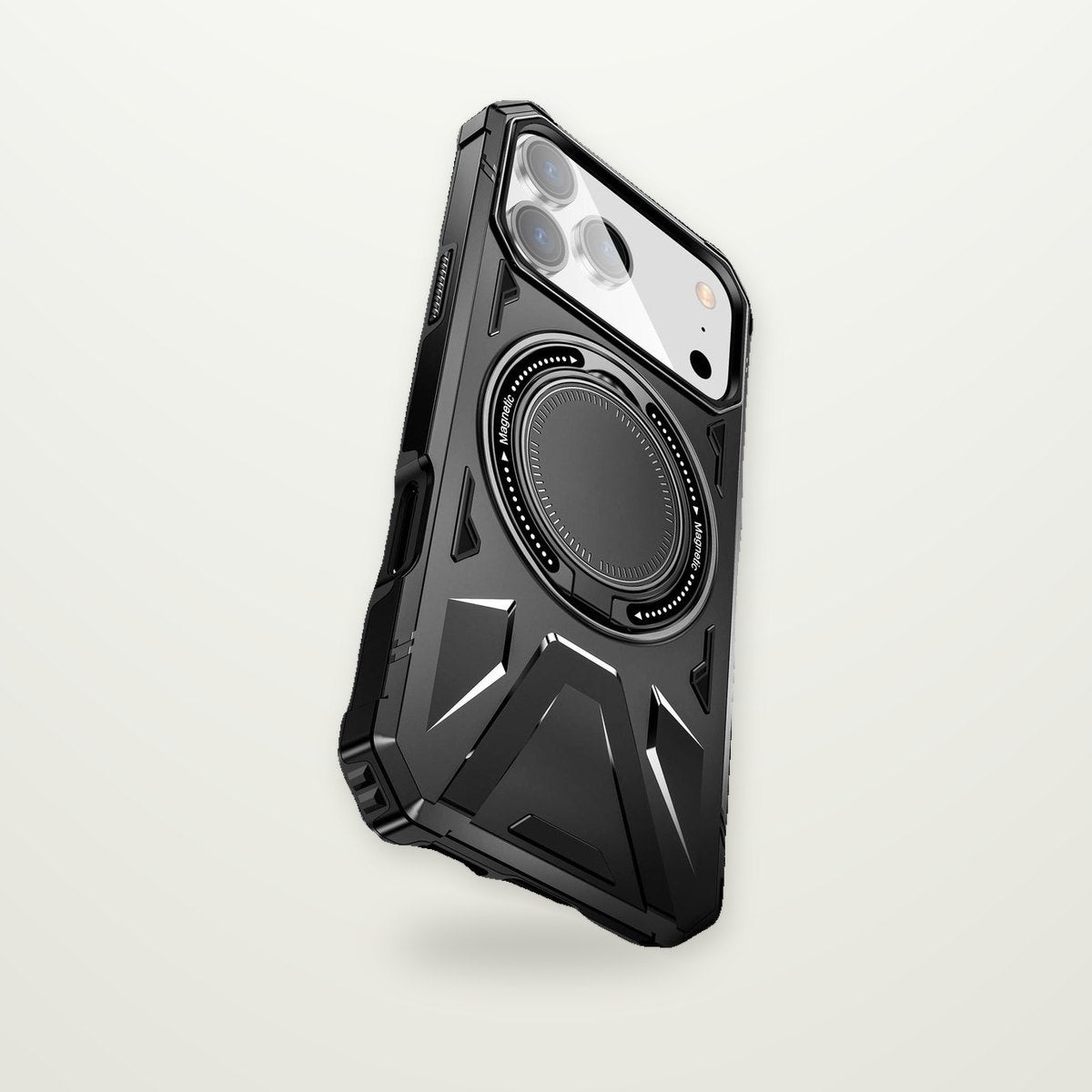 Matte Magnetic Case with Built-In Stand for iPhone 15–17