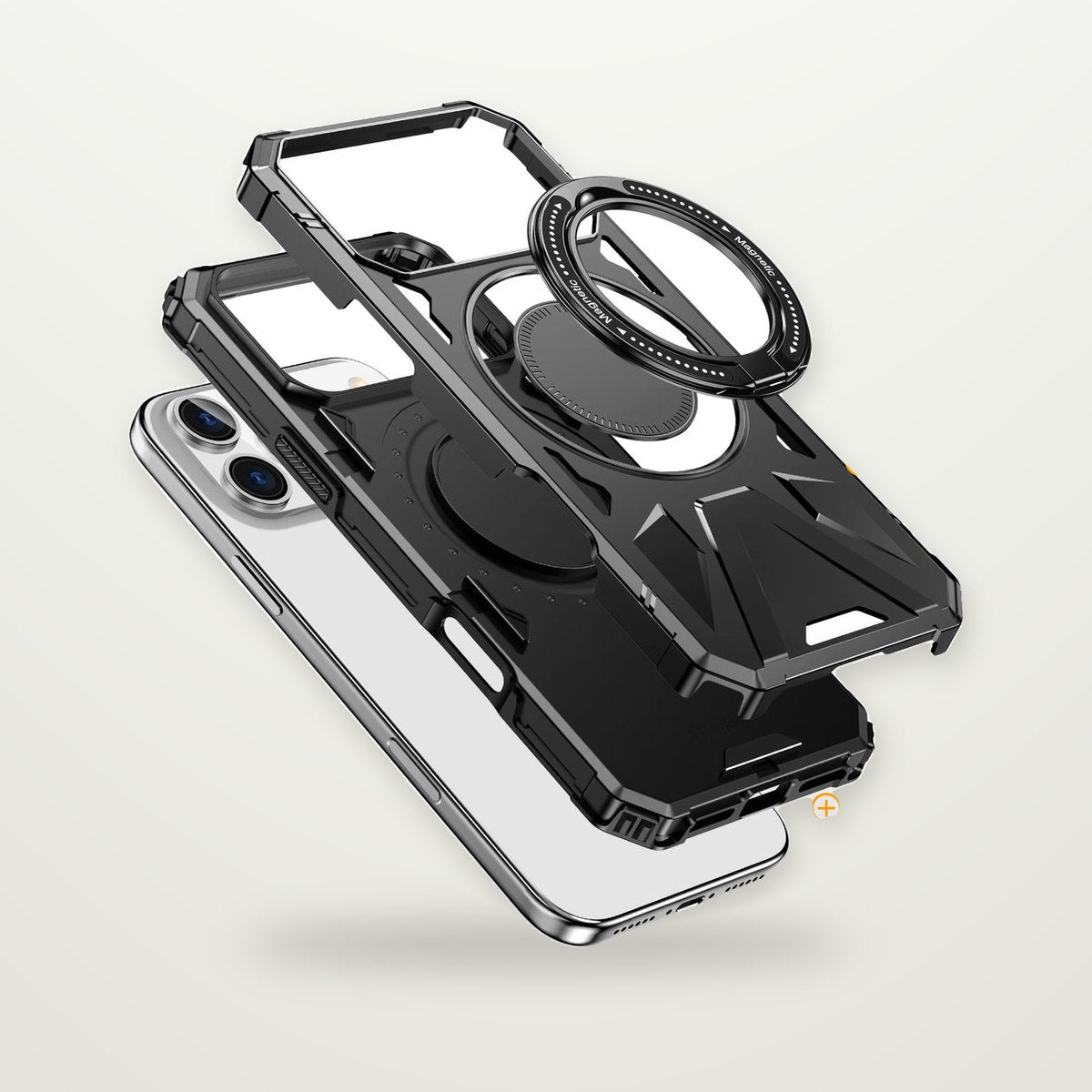 Matte Magnetic Case with Built-In Stand for iPhone 15–17