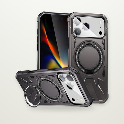 Matte Magnetic Case with Built-In Stand for iPhone 15–17