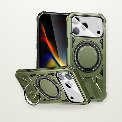 Matte Magnetic Case with Built-In Stand for iPhone 15–17