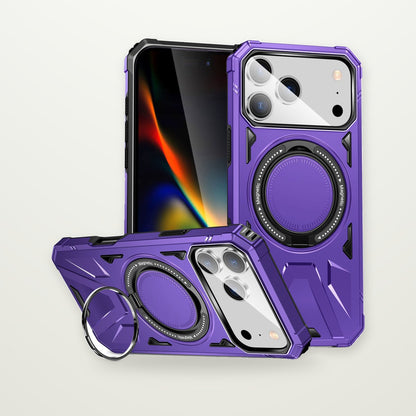 Matte Magnetic Case with Built-In Stand for iPhone 15–17