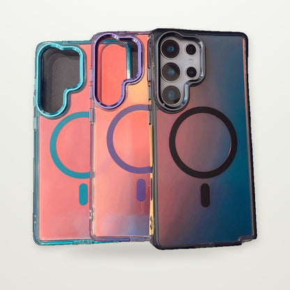 Matte Gradient Magnetic Case with Metal Lens Frame for Galaxy S23–S26