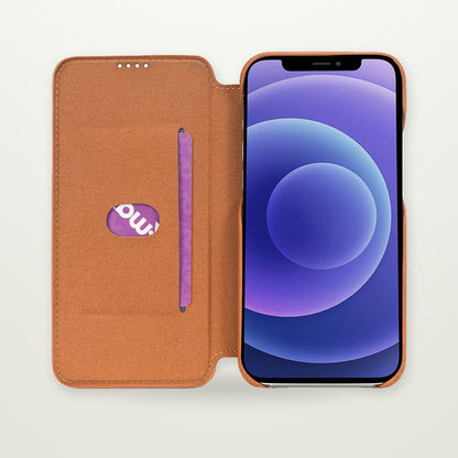 Minimalist Leather-Look Flip Case for iPhone 13–17