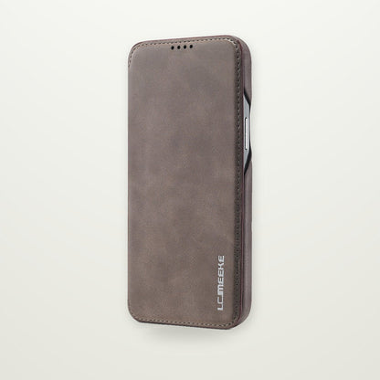 Minimalist Leather-Look Flip Case for iPhone 13–17