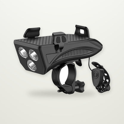 4-in-1 Bike Phone Mount with 400-Lumen Light & Power Bank