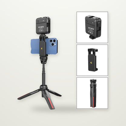 Selfie Stick Tripod with Bi-Color LED Video Light Kit
