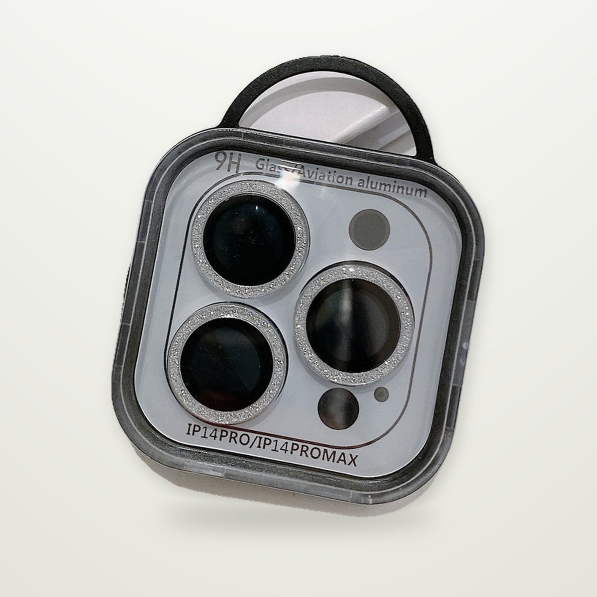 Glitter Metal-Ring Camera Lens Protectors for iPhone 13–15