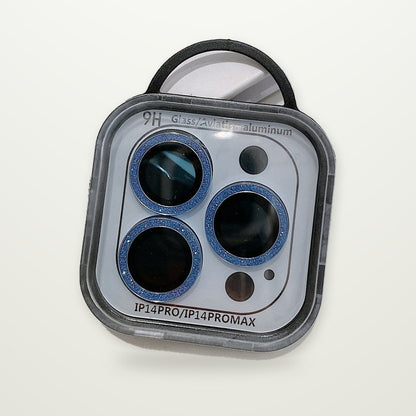 Glitter Metal-Ring Camera Lens Protectors for iPhone 13–15