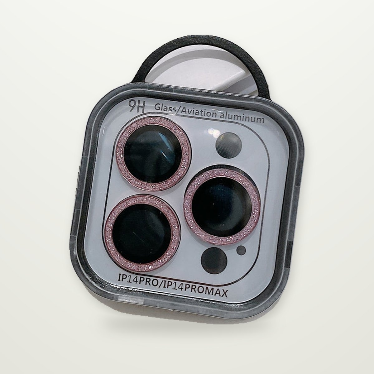 Glitter Metal-Ring Camera Lens Protectors for iPhone 13–15