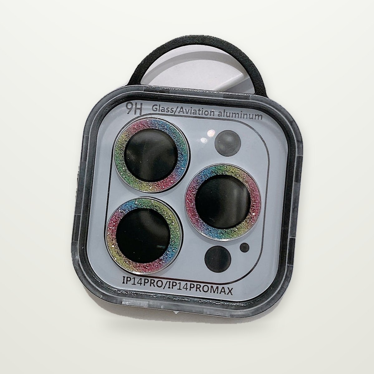 Glitter Metal-Ring Camera Lens Protectors for iPhone 13–15
