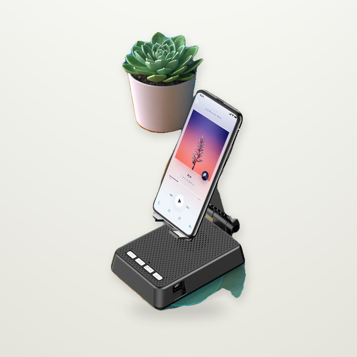 Phone Stand with Bluetooth Speaker & Mic