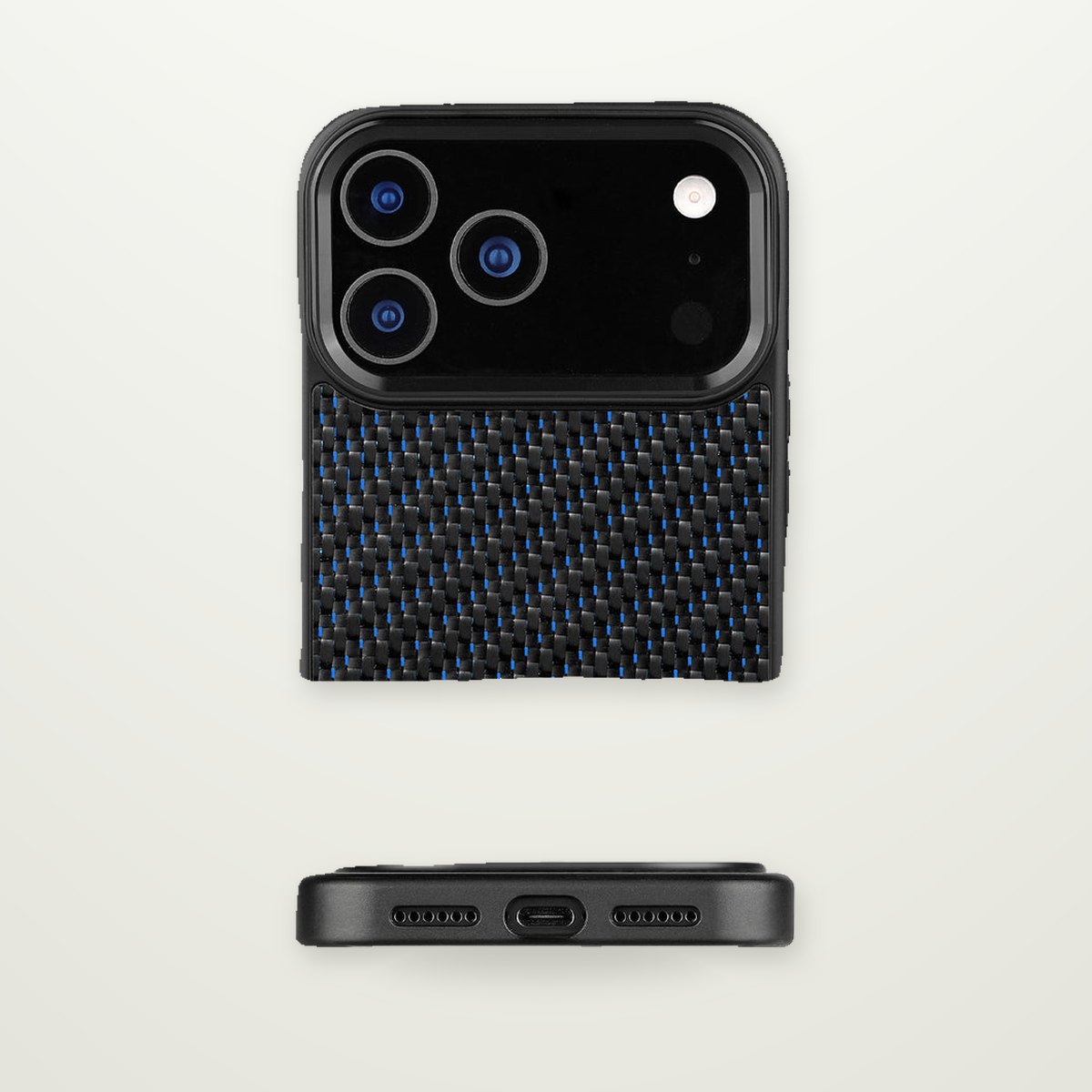 Metal-Frame Carbon Fiber Magnetic Case for iPhone 16–17