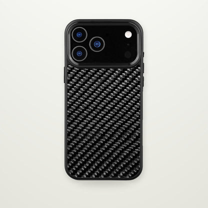 Metal-Frame Carbon Fiber Magnetic Case for iPhone 16–17