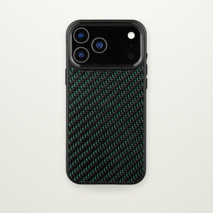 Metal-Frame Carbon Fiber Magnetic Case for iPhone 16–17