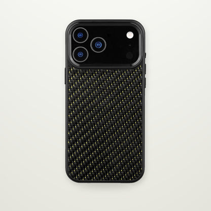 Metal-Frame Carbon Fiber Magnetic Case for iPhone 16–17