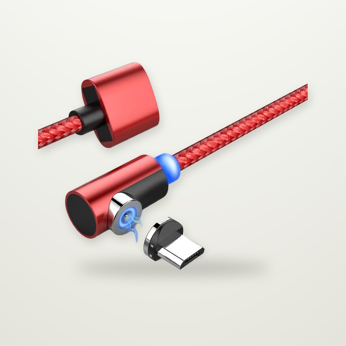 90° Braided Magnetic Charging Cable for Gaming
