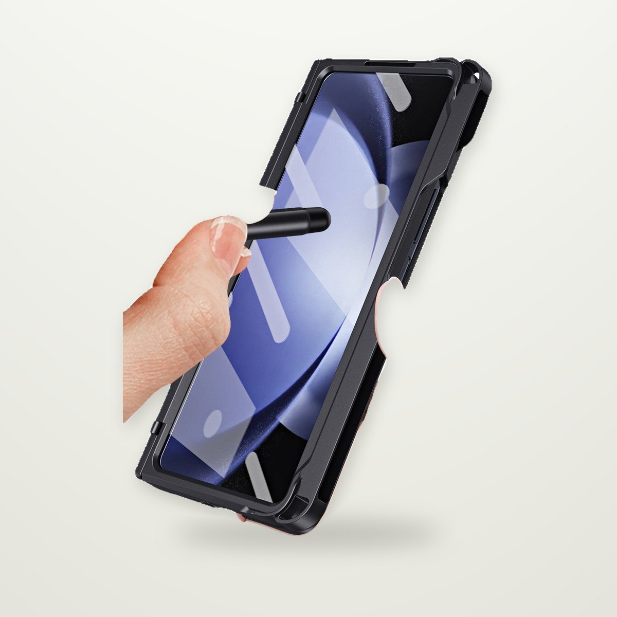 Hinged Case with S Pen Slot & Kickstand for Galaxy Z Fold3–7